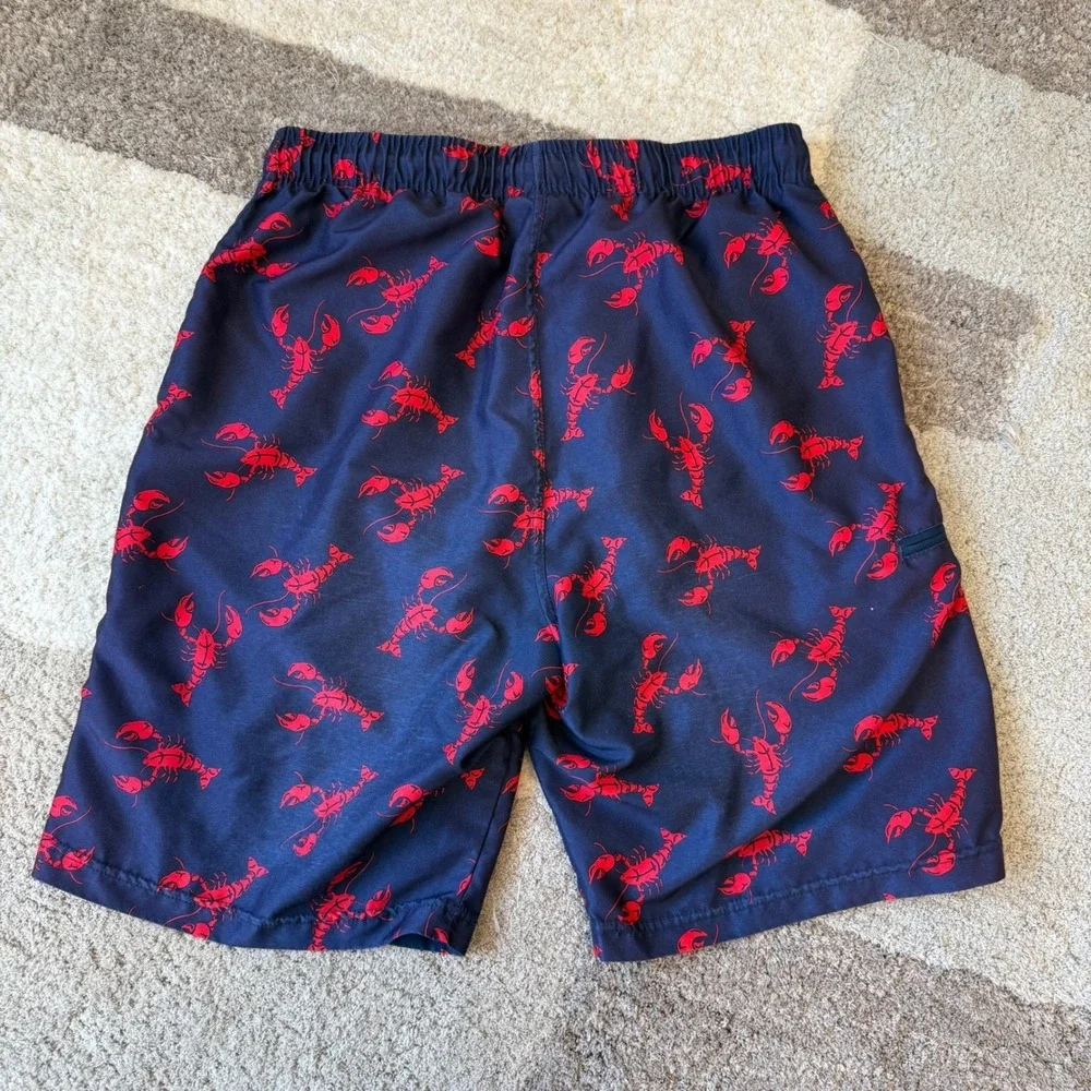 U.S Polo Assn Navy Blue Lobster Print Swim Trunks Board Shorts 10-3567-P6 Size L